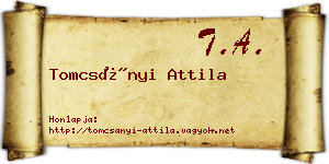 Tomcsányi Attila névjegykártya